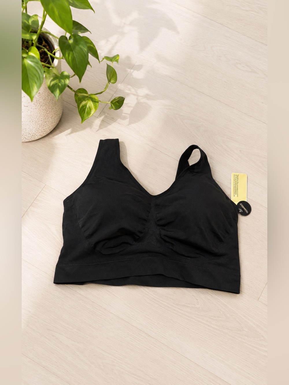 Shapermint Truekind Black Bralette 4XL Light‎ Padded Wireless Comfort Lounge New